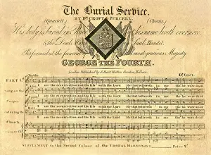Croft Prints: Burial Service of King George IV, Dr Croft and Purcell music