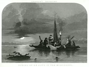 Mississippi Gallery: Burial of De Soto on the Mississippi