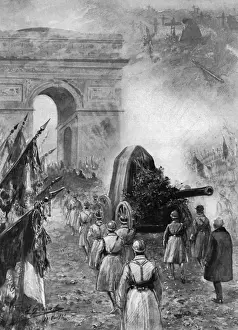 Triomphe Prints: Burial of the unknown French soldier in Paris