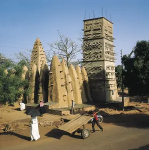 Geographical Prints: BURKINA FASO. HOUET. Bobo Dioulasso. Mosque