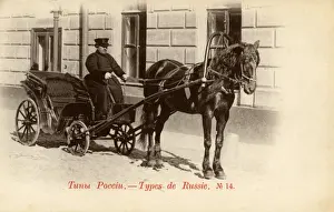 Cabby Prints: A burly Russian coachman, Moscow, Russia