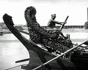 Boatman Prints: Burmese boatman, Burma (Myanmar)