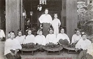 Cigars Prints: Burmese Cheroot makers