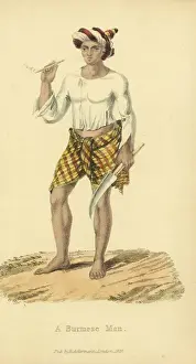 Burmese man with cheroot (cigar)
