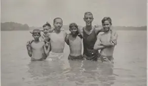 Yangon Prints: Burmese scouts in the water
