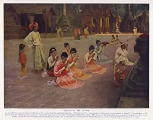 Worshippers Prints: Burmese Worshippers