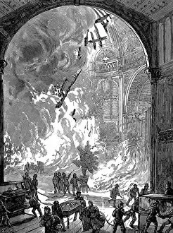 Images Dated 15th February 2005: The Burning of the Alexandra Palace, 1873
