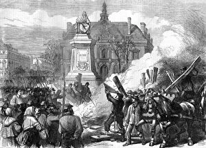 Images Dated 31st May 2012: The Burning of the Guillotine on the Place Voltaire; Paris C