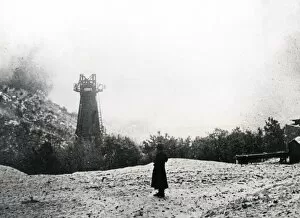 Petroleum Collection: Burning petroleum wells, Buzau, Romania, WW1