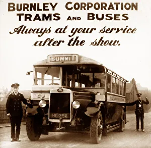 Burnley Cinema bus advertisement probably 1940s