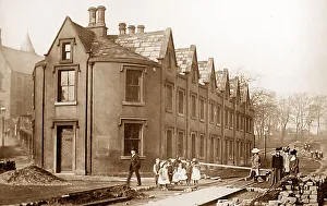 Burnley laying tram tracks Top of Town early 1900s