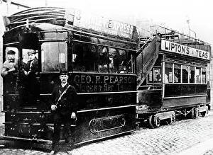 Burnley steam tram, Lancashire, early 1900s