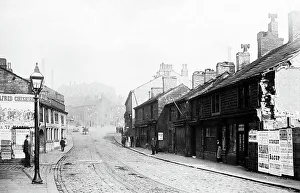 Burnley street scene, Lancashire, early 1900s