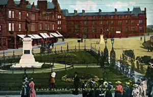 Burns Square and Station Hotel, Ayr, Scotland