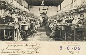 Covering Prints: Bursa - Interior of the silk textile works - Turkey