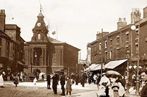 Burslem Prints: Burslem Town Hall early 1900s