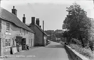 Burton Prints: Burton Bradstock Village Scene