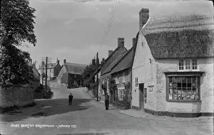Burton Prints: Burton Bradstock Village Scene