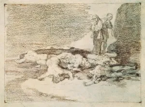 Preparatory Prints: Bury them and keep quiet. Plate 18 of The Disasters of War