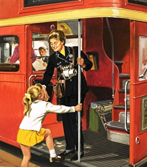 Images Dated 1st June 2007: Bus conductor