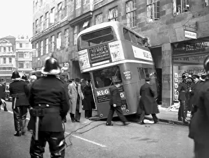 Bus crash in Cannon Street, City of London