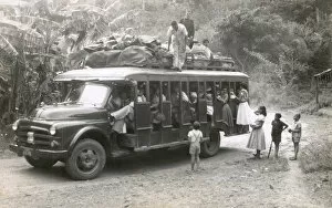 Brasil Collection: Bus full of people, Bom Retiro do Sul, Brazil