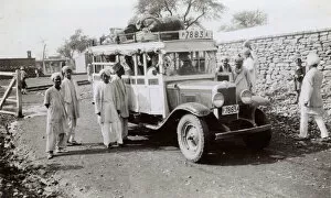 Images Dated 18th May 2017: Bus service, Khewra, Punjab, British India