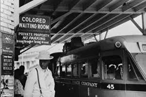 At the bus station in Durham, North Carolina
