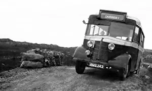 Tarbert Prints: The bus to Tarbert, Scotland, 1940s/50s