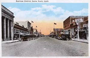 Wrigleys Prints: Business District, Santa Paula, California, USA