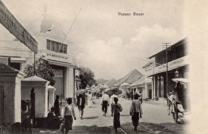 Cobblestones Collection: Business street in Surabaya, East Java, Indonesia