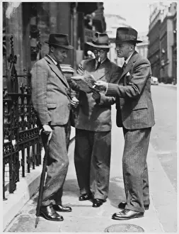 Londons Prints: Three Businessmen / 1950S