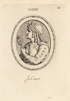 Leonardo Agostini Prints: Bust of the ancient Egyptian goddess Isis