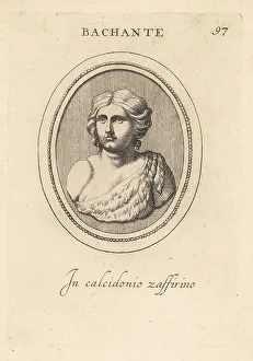 Rite Prints: Bust of a Bacchante wearing a Nebris fawn skin