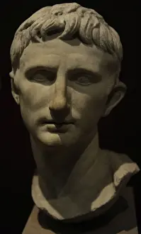 Bust of Emperor Augustus (63 BC-14 AD). Marble