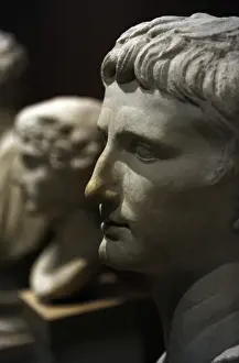 Julio Prints: Bust of Emperor Augustus (63 BC-14 AD). Marble