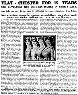Images Dated 21st December 2004: Bust Enhancement Advertisement, 1916