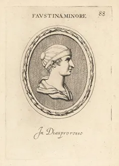 Gemstone Prints: Bust of Faustina the Younger, Roman Empress