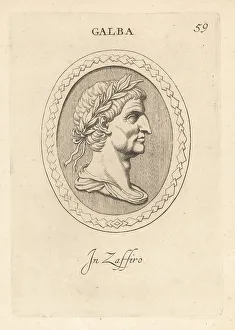 Sapphire Prints: Bust of Galba, Roman Emperor