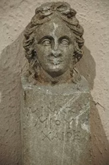 Olympian Gallery: Bust of Hermes. 3rd century BC. Sculpture from Gjyral (Elbas