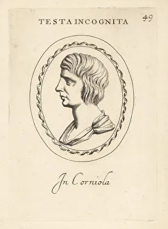 Carnelian Prints: Bust profile of an unknown sitter in carnelian