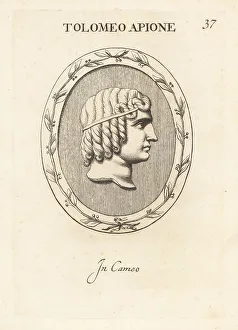 Leonardo Agostini Prints: Bust of Ptolemy Apion, King of Cyrenaica