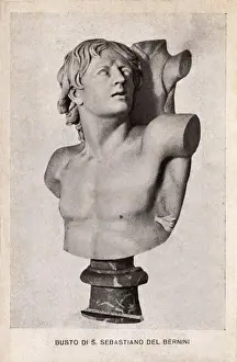 Bernini Prints: Bust of Saint Sebatian by Bernini