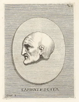 Etienne Picart Prints: Bust of a Scythian scholar or sage