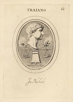 Ears Prints: Bust of Trajan, Roman Emperor
