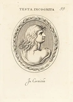 Aphrodite Prints: Bust of an unknown woman in carnelian