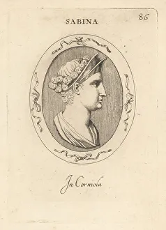 Carnelian Prints: Bust of Vibia Sabina, Roman Empress