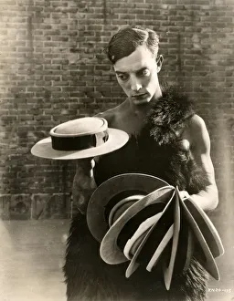 Silent Prints: Buster Keaton in the silent film Three Ages, vintage press photograph