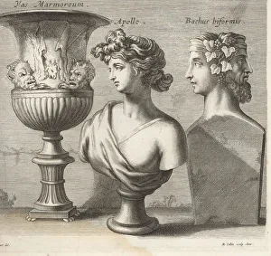 Two Headed Prints: Busts of mythical gods Apollo and Bacchus