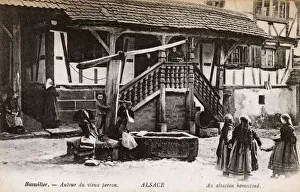 Homestead Gallery: Buswiller, Alsace, France - Ancient Farmstead and well